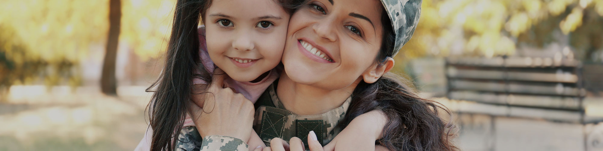 Military Mother with Daughter